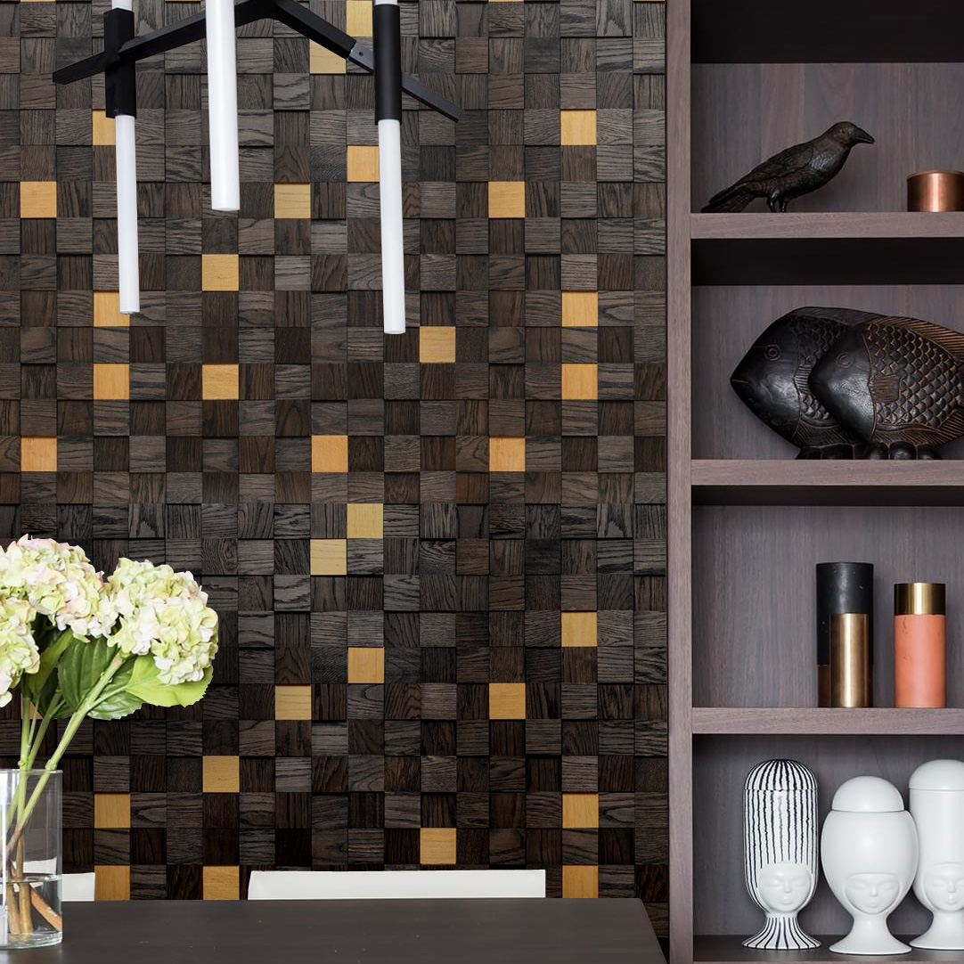 Стеновая панель Tarsi Студия Эбен 300х300 мм Дуб/шлифованный